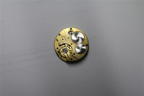 An 18ct gold fob watch with Roman dial.